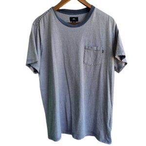 OBEY Navy/White Striped Pocket Tee Men’s Medium